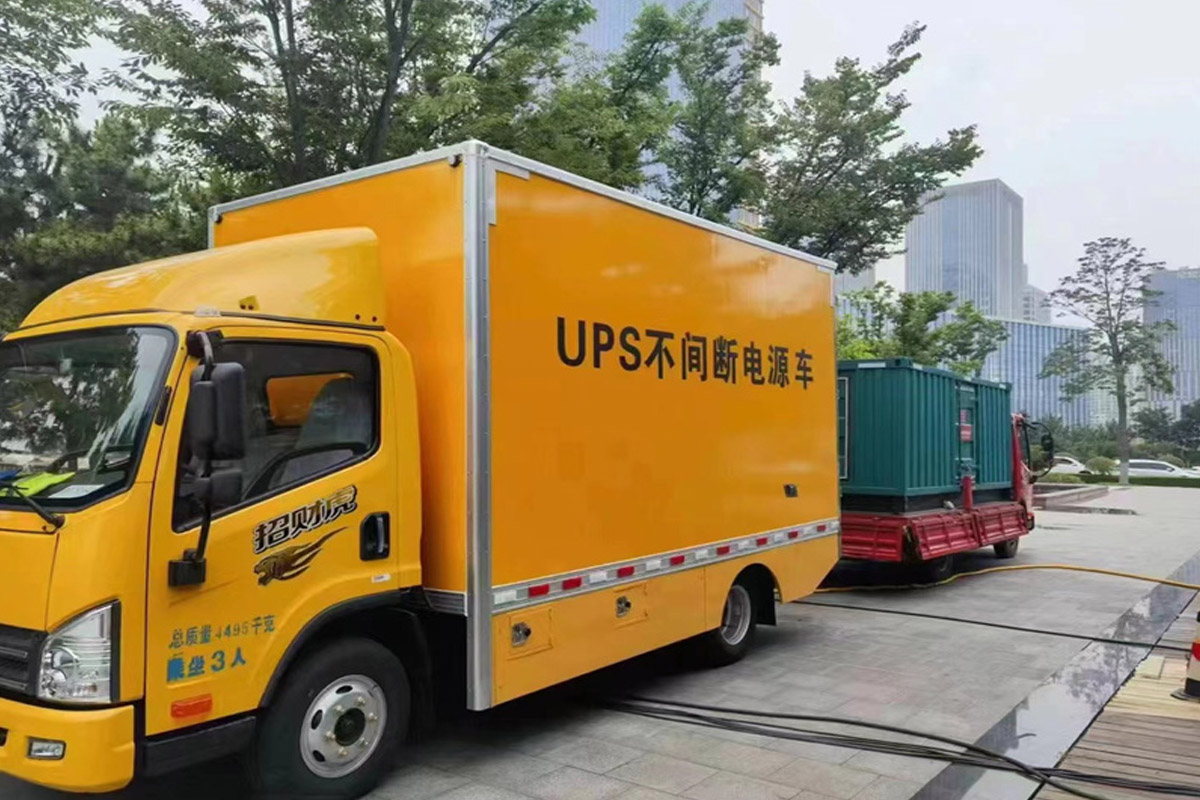 费县发电机租赁施工现场