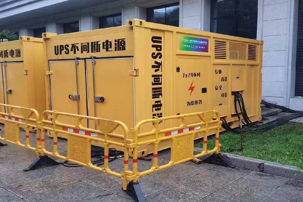 费县发电机租赁施工现场
