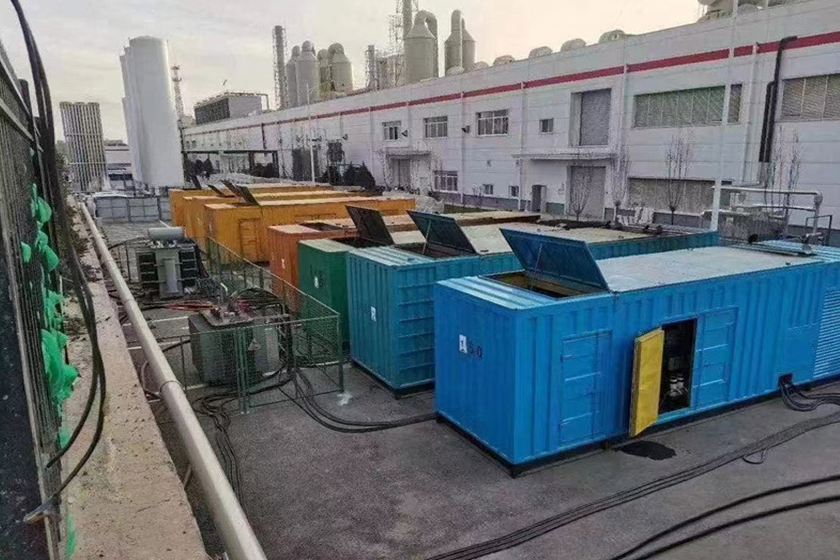 费县发电机租赁施工现场